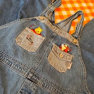 Plus Size vintage 90s Overalls Disney Pooh